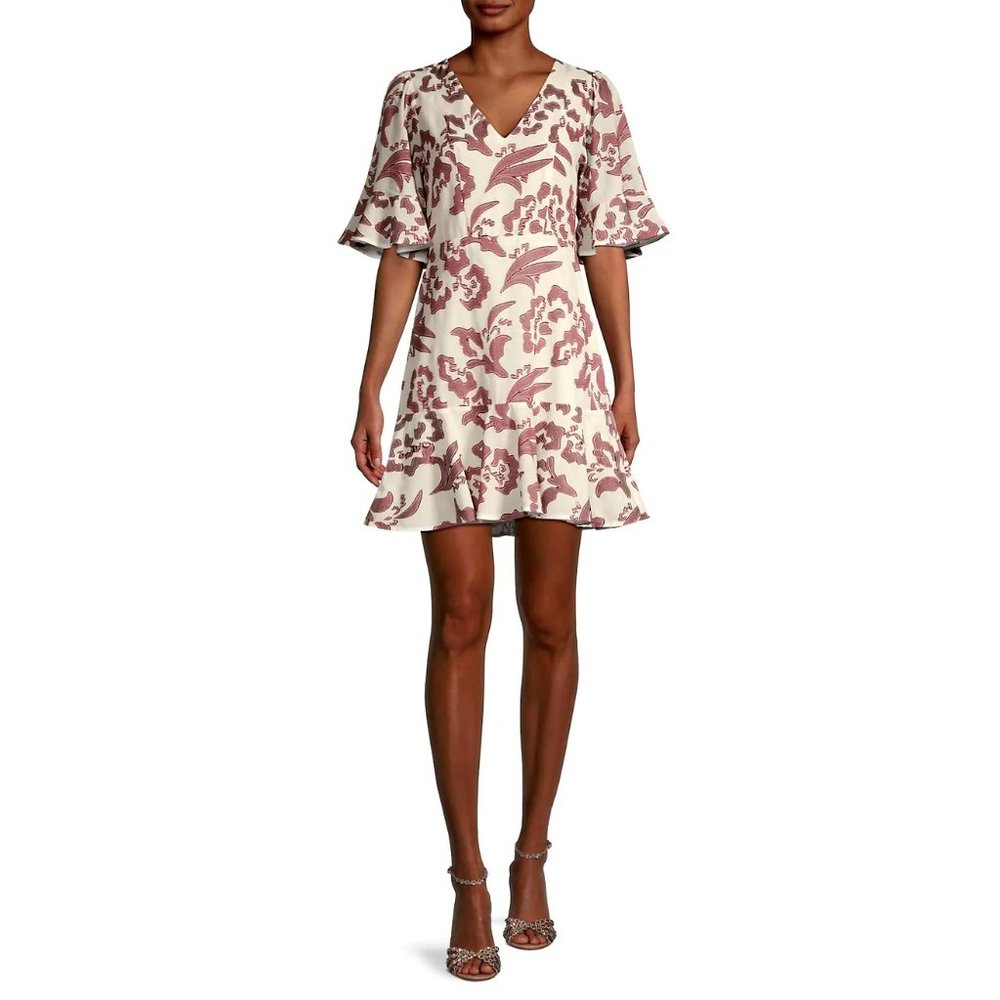 💐 🏵 HOST PICK 💐  REBECCA TAYLOR NEW w/TAGS : Amea Floral Ruffle Dress - Picture 4 of 13
